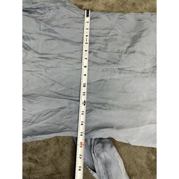 Tibi Cami Jumpsuit Wide Cropped leg Ruffle Hem Blue SZ 0 - Picture 13 of 16